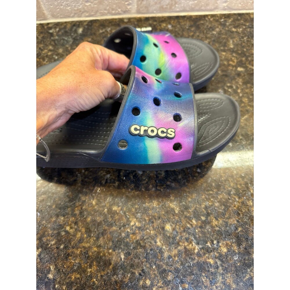 Crocs Classic Slide Out of this World Unisex M6 W8 EUC - Picture 9 of 10